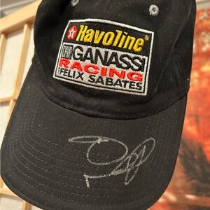 Chase Authentics Black Racing Cap with Embroidered Logos